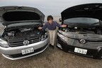 日産エルグランドとフォルクスワーゲンシャラン