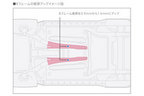 マツダ 新型 アクセラ　Bフレームの板厚アップ　イメージ図