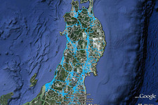 東日本大震災でのインターナビによる取り組み「通行実績情報マップ」(イメージ)