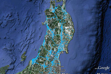 東日本大震災でのインターナビによる取り組み「通行実績情報マップ」（イメージ）