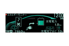 プリウスPHV（プラグインハイブリッド）エネルギーモニター画面（充電ケーブルでの充電時）