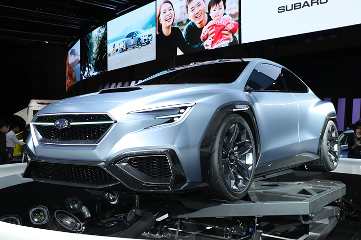 スバル 次期wrxはmt アイサイトもありえる Subaru Viziv Performance Concept を世界初公開 東京モーターショー17 東京モーターショー17 Mota