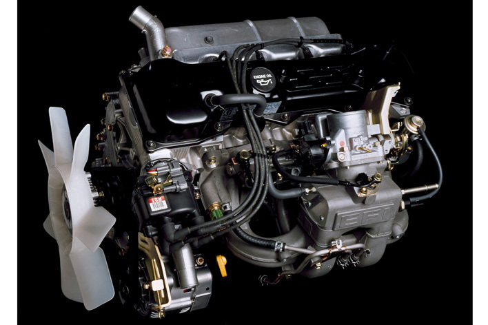 トヨタ ハイエースワゴン（100系）のエンジン（1RZ-E型）