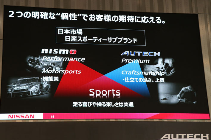 ＜ニッサン・日本市場におけるNISMO(ニスモ)及びAUTECH(オーテック)のブランド展開 記者説明会[2017年11月24日金曜日／会場；日産自動車グローバル本社ギャラリー(神奈川県横浜市)]＞