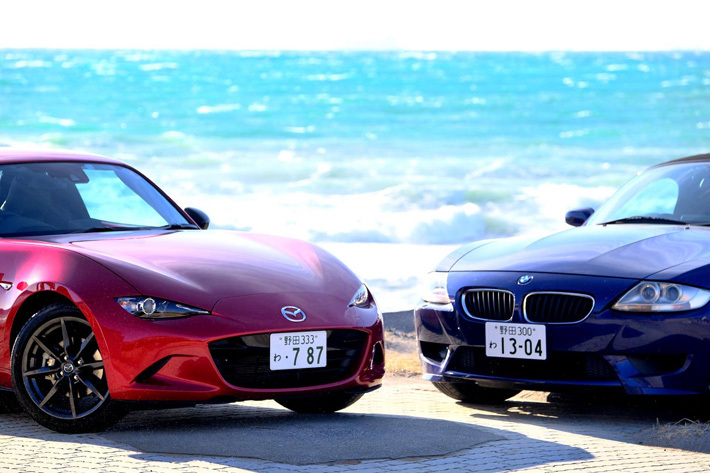 マツダ ロードスターRFとBMW　Z4 Mロードスター