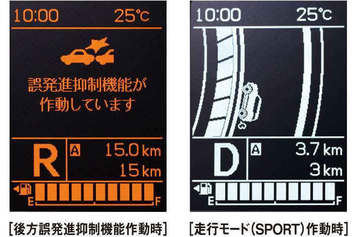 スズキ 新型クロスビーのインフォメーション画面