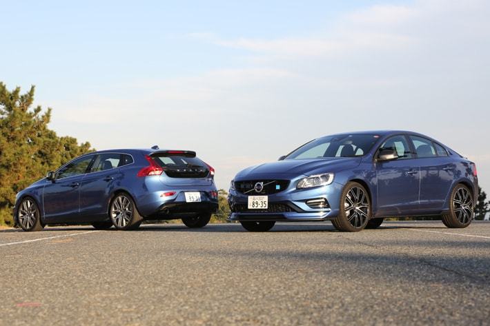 左：ボルボ  V40 D4 R-デザイン Tuned by Polestar 右：ボルボ S60 ポールスター