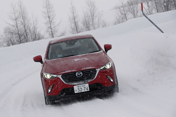 2017年マツダ雪上試乗会[マツダ剣淵試験場(北海道・剣淵町)]　マツダ CX-3 SKYACTIV-G 2.0 ガソリンモデル　北海道・公道試乗テスト