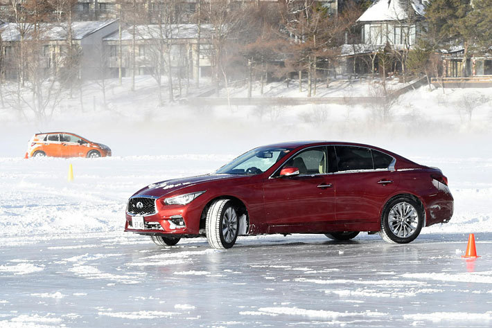 日産 雪上・氷上試乗レポート｜日産 スカイライン