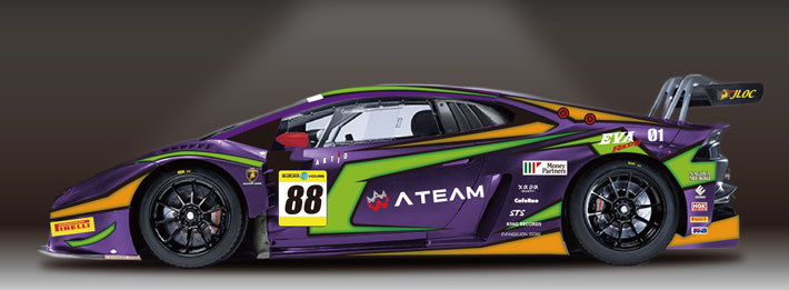 エヴァRT 初号機 ランボルギーニ GT3（鈴鹿10時間耐久レース）／エヴァンゲリオンレーシング