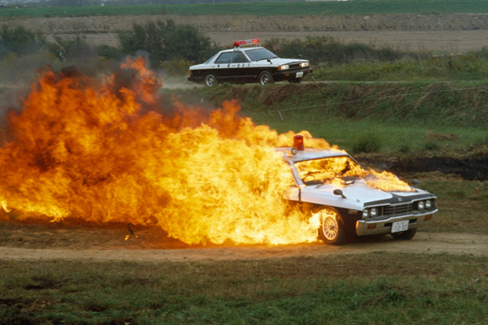 車の炎上で思い浮かぶドラマ「西部警察」！？ 毎回良く燃えていました　 【製作著作：株式会社石原プロモーション】