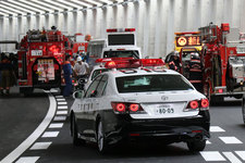 市川市域 消防訓練／防災施設[2018年5月15日(火)／東京外かく環状道路(外環道：三郷南IC～高谷JCT間：2018年6月2日開通予定) 報道陣向け現場公開]