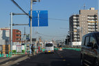 [燃費テスト・街乗り市街地編]千葉県市川市の国道14号線をゆく。開通を目前に控えた外環道との交差点付近。｜マツダ RX-8 SPIRIT R[特別仕様車・2012年式]