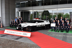 栃木県警に納車された日産 GT-Rパトカーの寄贈イベントの様子