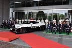栃木県警に納車された日産 GT-Rパトカーの寄贈イベントの様子