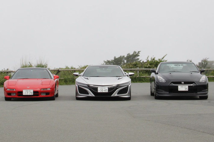 新型NSXと初代NSXとGT-R（R35）