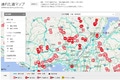 トヨタとホンダ、西日本の大雨に伴い“通行可能な道”のマップを公開
