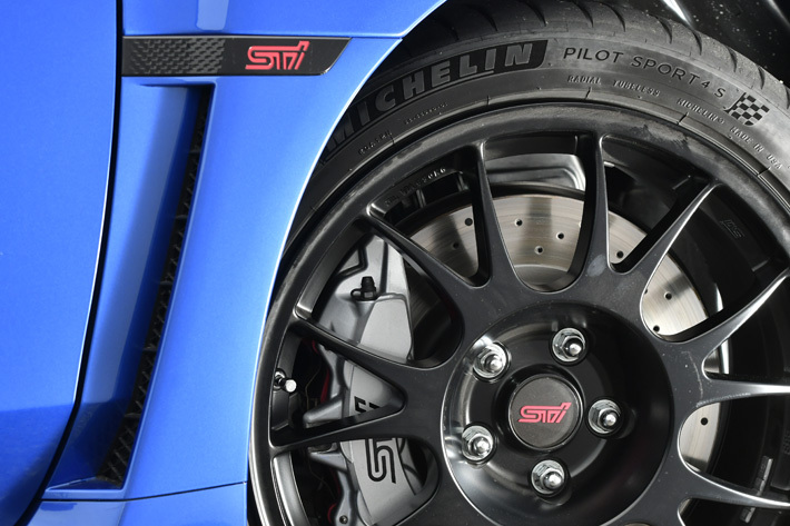 スバル純正 STI　ホイール　パイロットスポーツ4S 楽天市場】ホイール： スバル純正 STI ホイールサイズ： 7.5J-18
