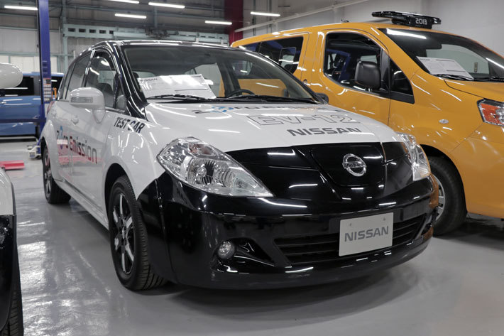 ティーダEV（電気自動車実験車両）｜日産ヘリテージコレクション 取材会[2018年6月27日／日産座間事業所(神奈川県座間市)]