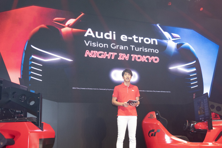 アウディ e-tron Vision Granturismo Night In Tokyo