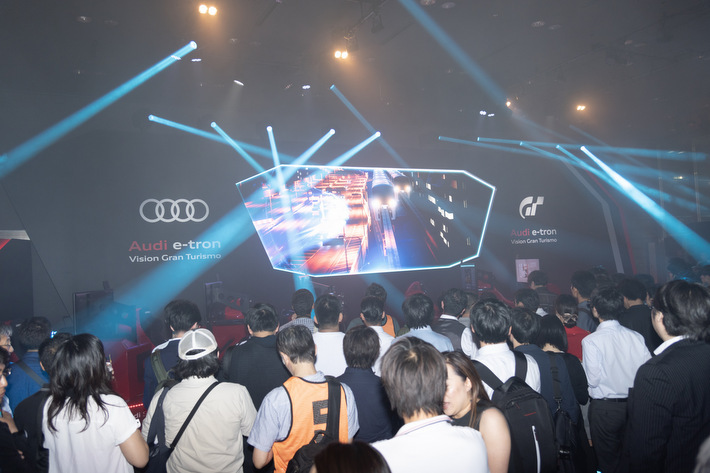 アウディ e-tron Vision Granturismo Night In Tokyo