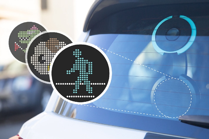 後続車に ハイビーム止めて などの絵文字を送れるデバイスが日本上陸 業界先取り 業界ニュース 自動車ニュース21国産車から輸入車まで Mota