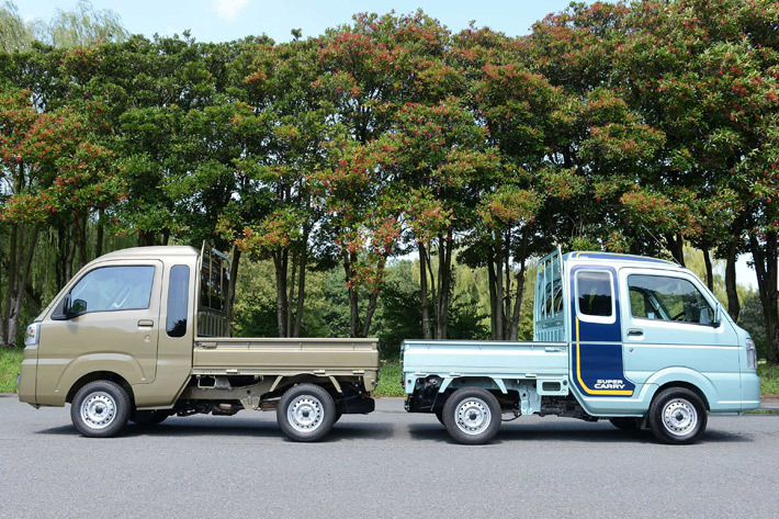 スズキ スーパーキャリイとダイハツ ハイゼットトラックジャンボ