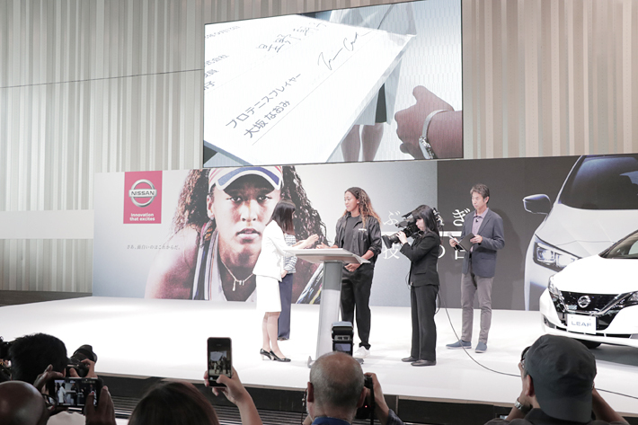 プロテニスプレイヤー 大坂なおみ選手が日産ブランドアンバサダーに就任