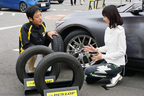 平井理央アナもびっくり！ダンロップ全国タイヤ安全点検でタイヤチェックの 重要性を再確認