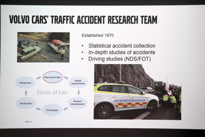 1970年に早くも発足し、以来4万件を超える交通事故を調べてきたボルボの事故調査隊｜ボルボ セーフティセミナー｜ボルボ 先進安全技術の極意