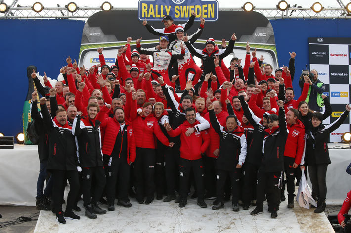 WRC 第2戦 ラリー・スウェーデン デイ4 タナックが今季初優勝でドライバー選手権をリード チームもマニュファクチャラー選手権首位に立つ