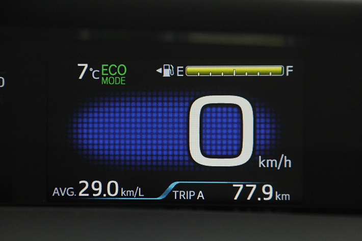 トヨタ プリウス（2018年MCモデル）の高速道路での実燃費：29.0km/L