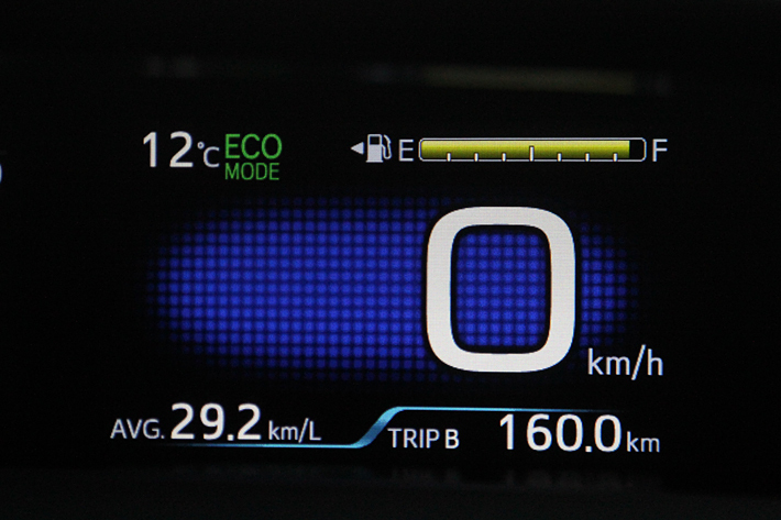 トヨタ プリウス（2018年MCモデル）の総合実燃費は29.2km/L