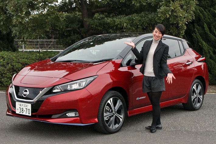 モータージャーナリスト、藤島知子さんも日産 リーフ「e+」(イープラス)[62kWh版]のハイパワーに大満足