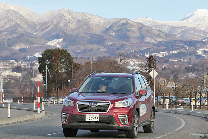 山形県上山市(上山競馬場跡地)周辺にて【SUBARUテックツアー第10弾 “SUV SNOW DRIVING EXPERIENCE”(試乗エリア：山形県酒田市⇒山形県山形市／2019年2月15日取材)】