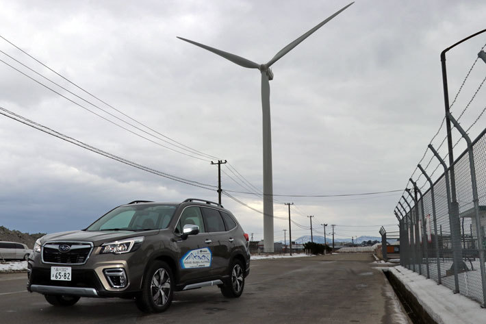 酒田港にて【SUBARUテックツアー第10弾“SUV SNOW DRIVING EXPERIENCE”(試乗エリア：山形県酒田市⇒山形県山形市／2019年2月15日取材)】