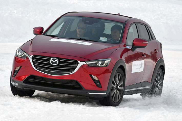 マツダ CX-3(i-ACTIV AWD新制御試作車) 雪上テスト【2019年マツダ雪上試乗会(北海道・マツダ剣淵試験場)】