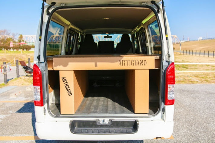 車中泊や災害時に大活躍 ハイエース用ダンボール製ベッドが登場 業界先取り 業界ニュース 自動車ニュース22国産車から輸入車まで Mota 車中泊や災害時に大活躍 ハイエース用ダンボール製ベッドが登場 業界先取り 業界ニュース 自動車ニュース22国産車から輸入車まで Mota