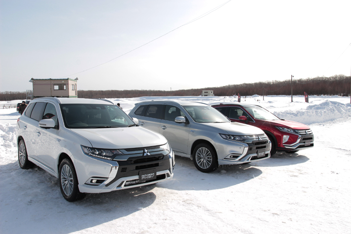 三菱自動車 雪上試乗会