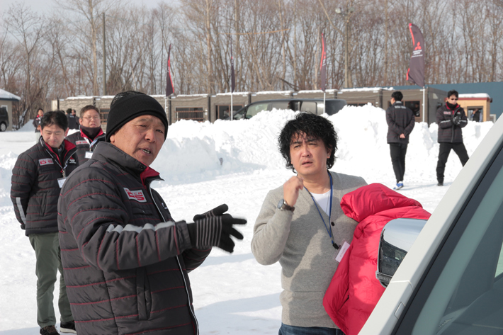 三菱自動車 雪上試乗会