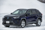 トヨタ 新型RAV4 HYBRID X(E-Four／ボディカラー：ダークブルーマイカ)[雪上試乗会／トヨタ自動車士別試験場(北海道)]