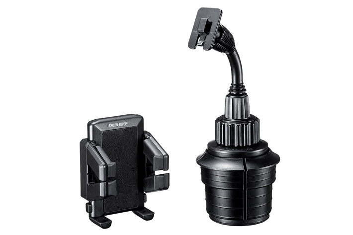 ドリンクホルダーに固定できるスマートフォン用車載ホルダー