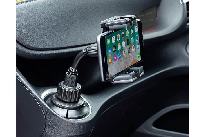 ドリンクホルダーに固定できるスマートフォン用車載ホルダー