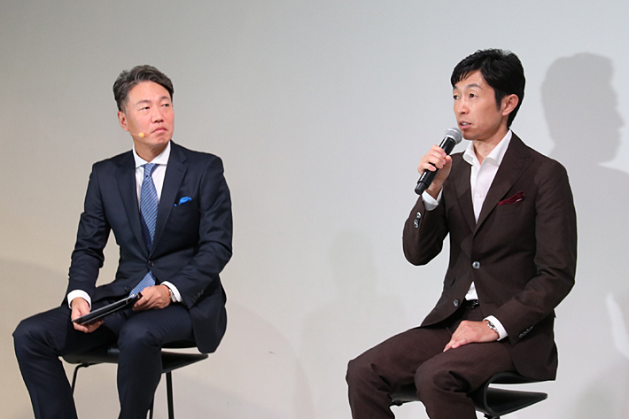 上野 金太郎氏と武 豊氏によるトークショーの様子