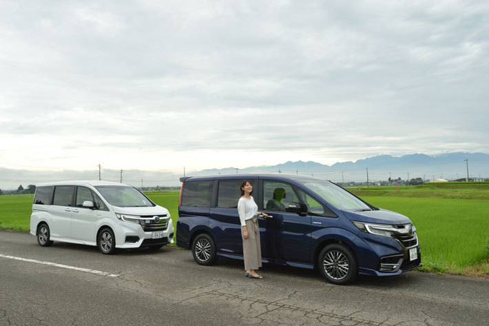 公道でノーマルの「ステップワゴン スパーダ ハイブリッド Honda SENSING」と「ステップワゴン ハイブリッド Modulo X Honda SENSING」の乗り比べを体験【Modulo 体感試乗会 in 富山・おわらサーキット／2019年7月20日(土)】