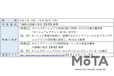 今年の夏は、タイムズカーシェアでキャンプに出かけよう！
