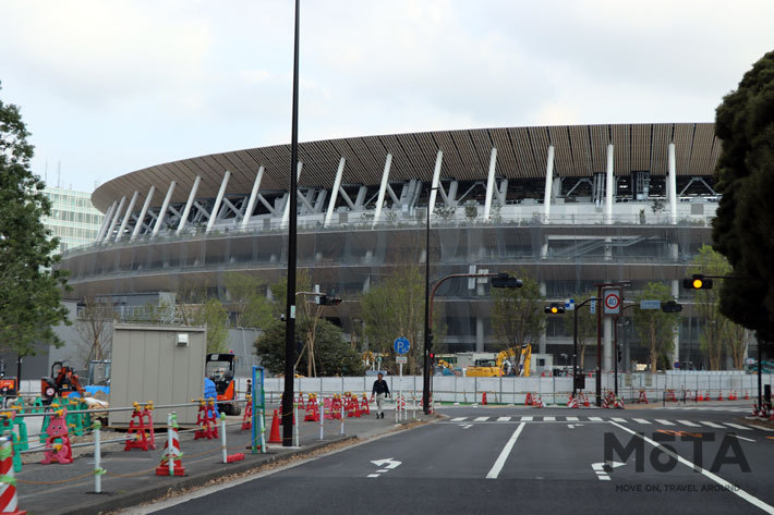 ▲メイン会場となる、神宮外苑の新国立競技場