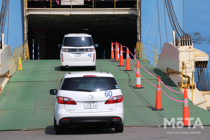 マツダ 自動車船積み見学会