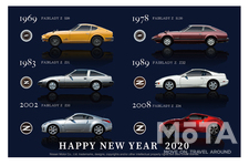 日産がGT-RとフェアレディZの年賀状を発売｜歴代のシリーズに