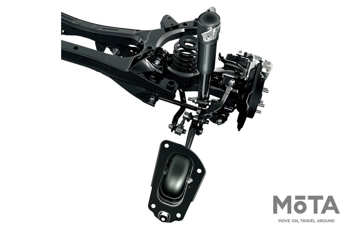 新型カローラ ダブルウィッシュボーン式リヤサスペンション